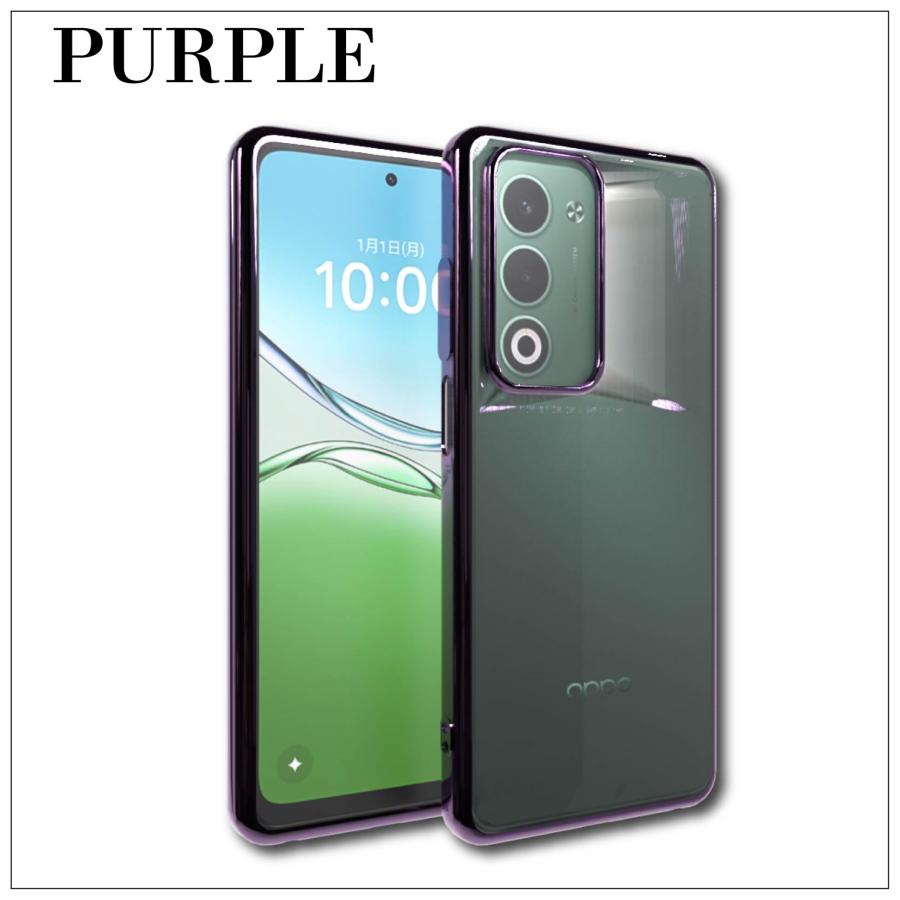 OPPO A5 5G シンプル サイドメッキ加工 TPU クリア 耐衝撃 衝撃吸収