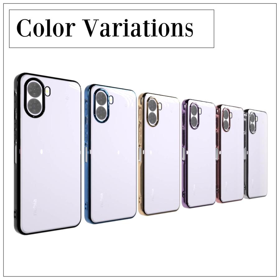 ZTE nubia S2 A504ZT シンプル サイドメッキ加工 TPU クリア 耐衝撃