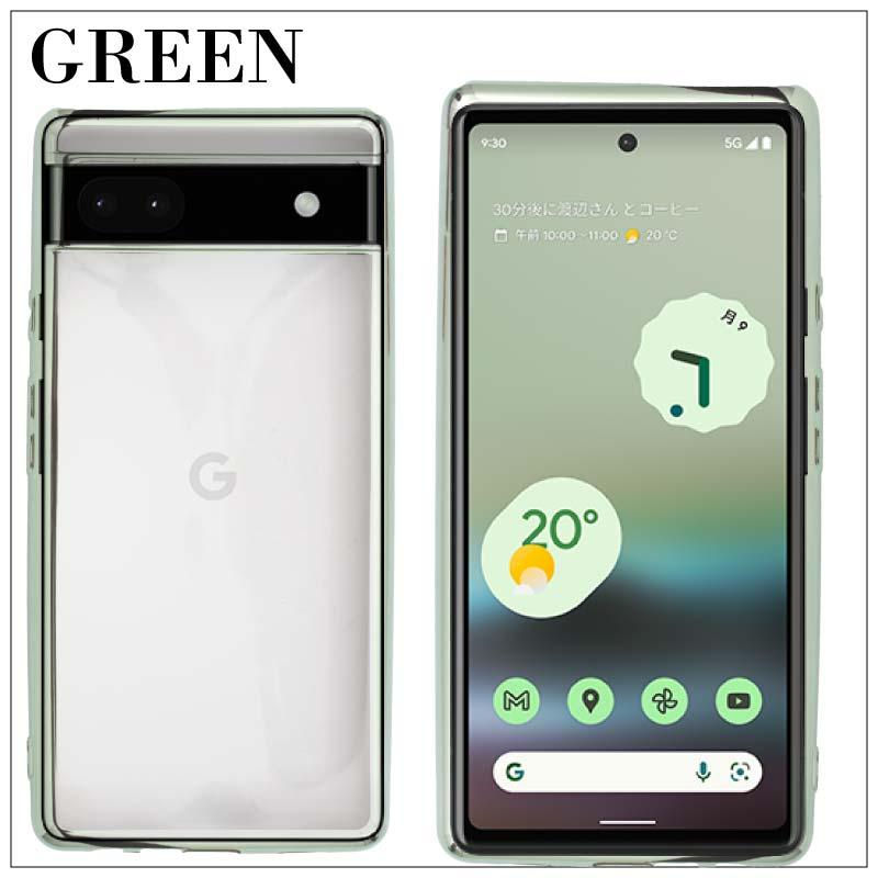 新品　pixel6aホワイト SIMフリー衝撃吸収クリアケース付き画面保護フィル Pixel 6A Pixel6a サイドメッキ加工 TPU クリア 耐衝撃 衝撃吸収