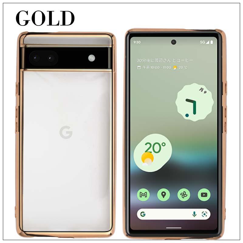 Pixel 6A Pixel6a サイドメッキ加工 TPU クリア 耐衝撃 衝撃吸収