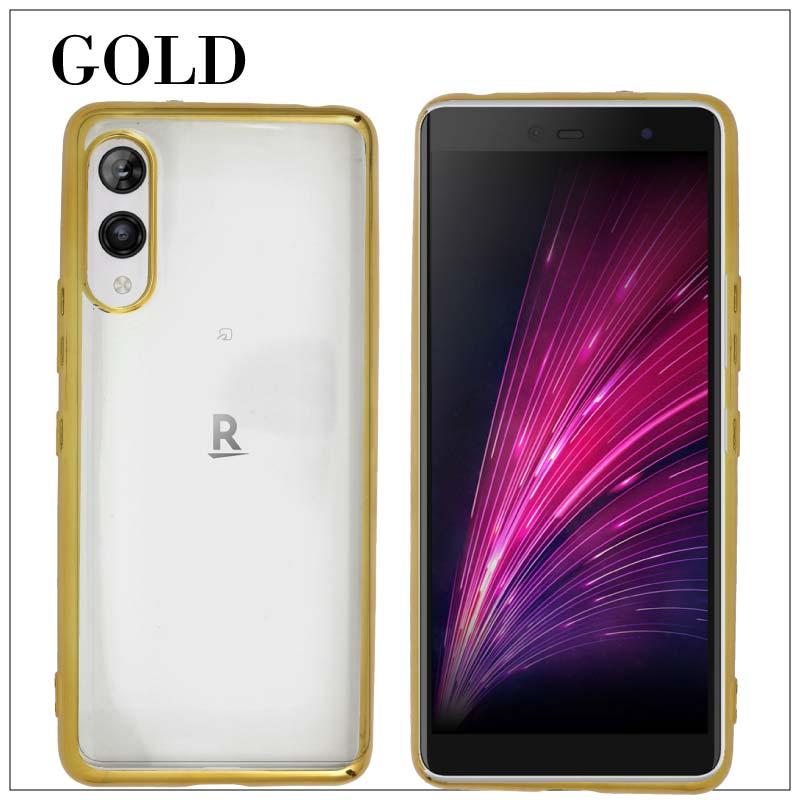 Rakuten Hand 5G サイドメッキ加工 TPU クリア 耐衝撃 衝撃吸収 ケース