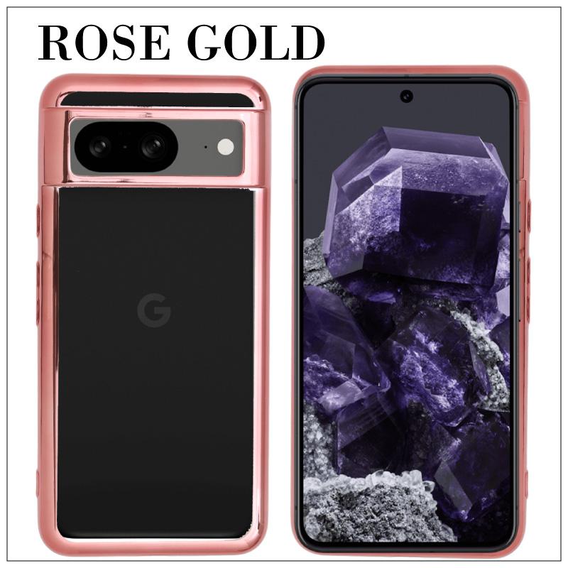 Google Pixel 8 サイドメッキ加工 TPU クリア 耐衝撃 衝撃吸収