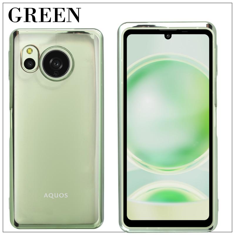 AQUOS sense8 SH-54D サイドメッキ加工 TPU クリア 耐衝撃 衝撃吸収