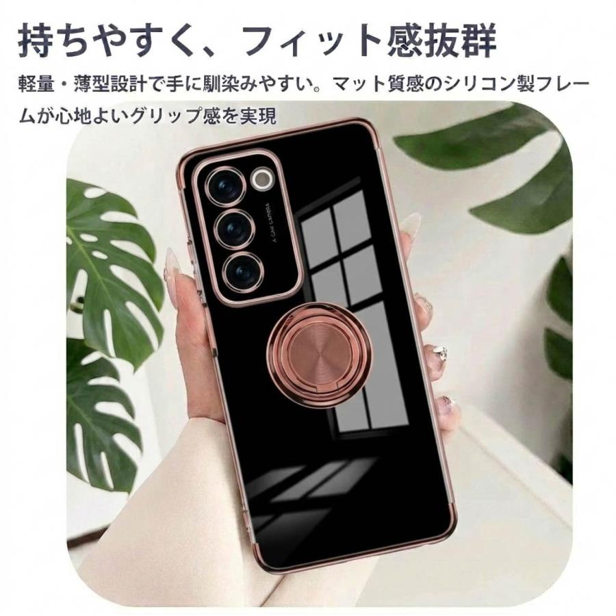 OPPO A5 5G ケース ソフトケース カバー スマホリング ストラップ