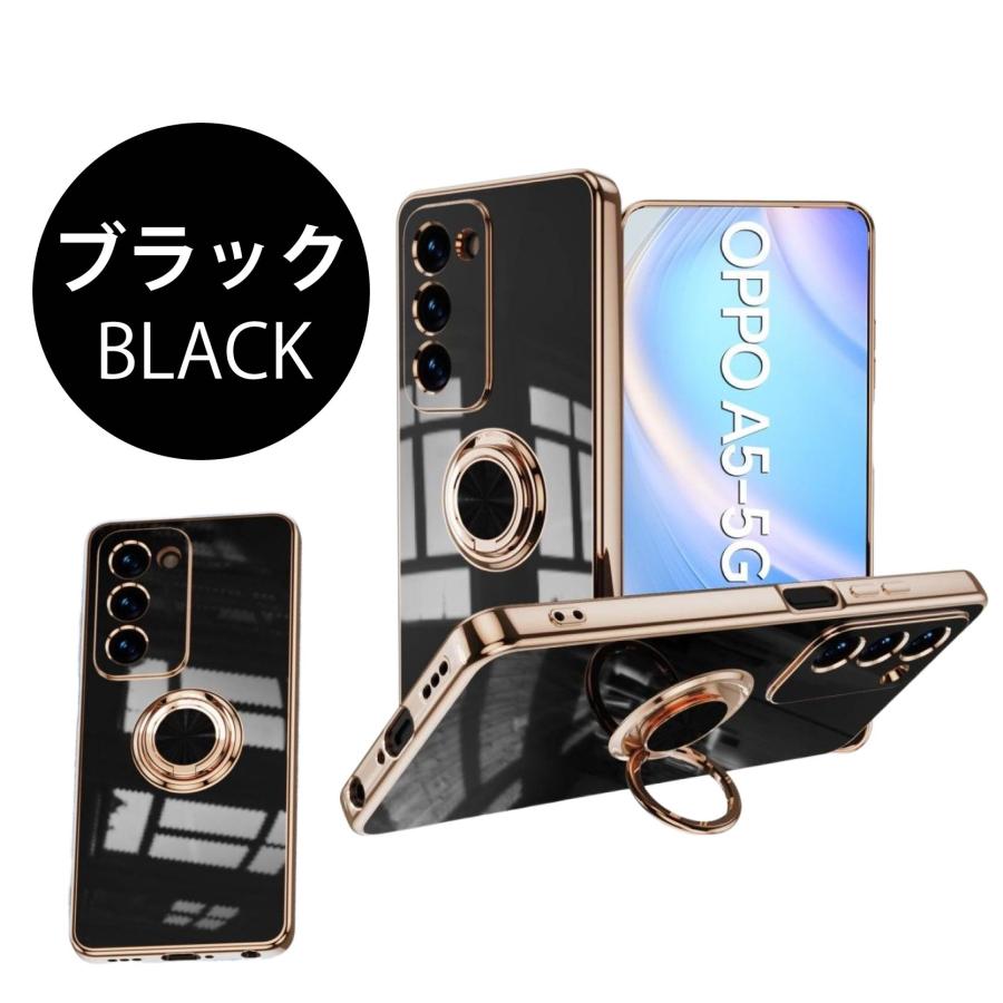 OPPO A5 5G ケース ソフトケース カバー スマホリング ストラップ
