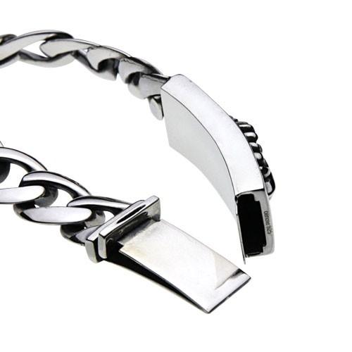 cenote シルバーブレスレット メンズ フローラルクロス IDブレスレット