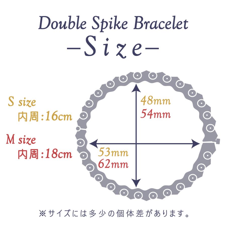cenote シルバーブレスレット メンズ バングル ダブルスパイク 鋲