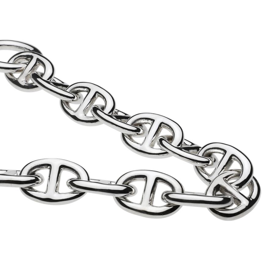 シルバーブレスレット メンズ アンカーチェーン 太め 鎖 カジュアル 重厚感 マリーナチェーン シルバー925 シルバーアクセサリー b0482の画像