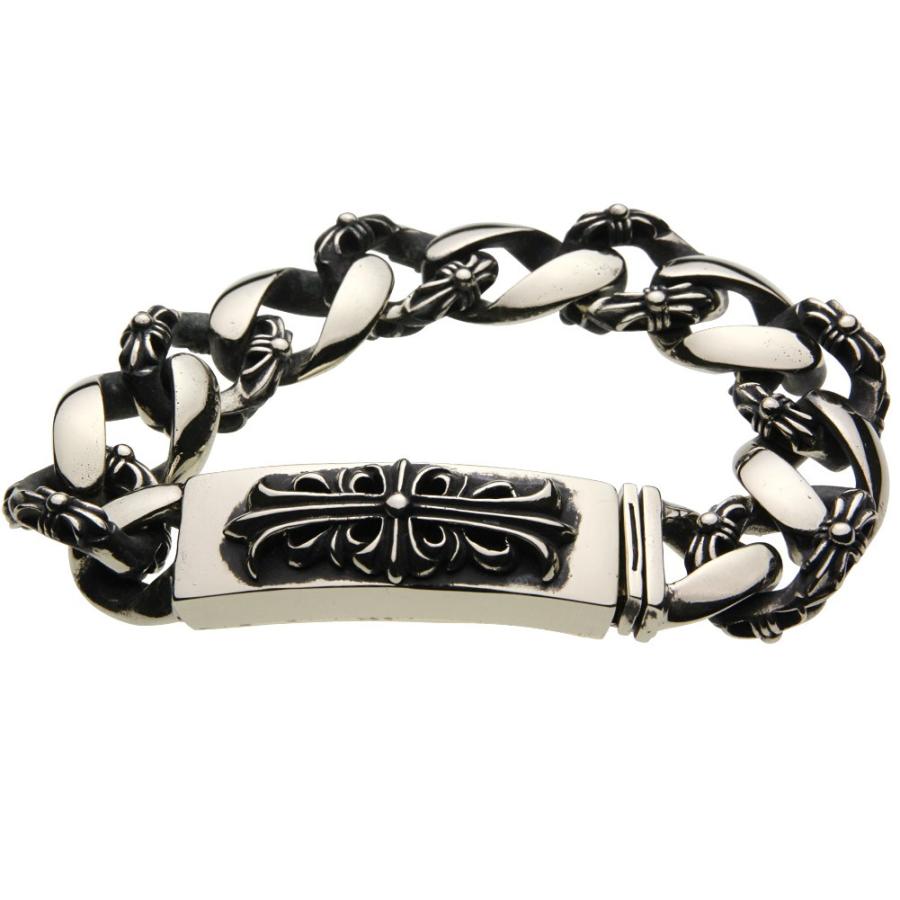 cenote ホワイトメタル アクセサリー フローラルクロス喜平