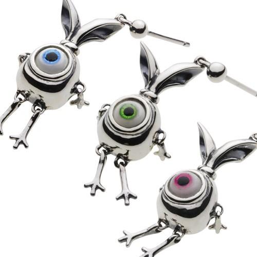 cenote ピアス シルバー アクセサリー 結び目玉ウサギ