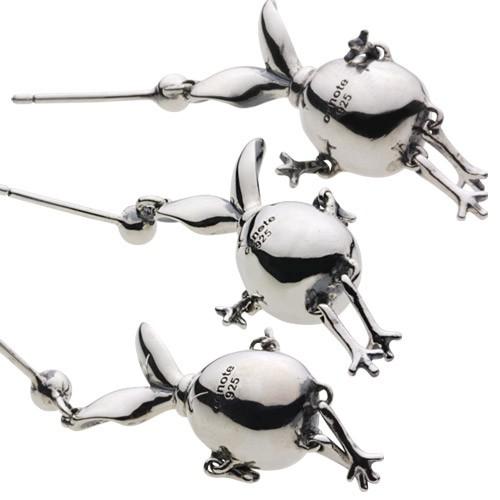 cenote シルバーピアス メンズ モンスター ラビット ウサギ 兎 義眼