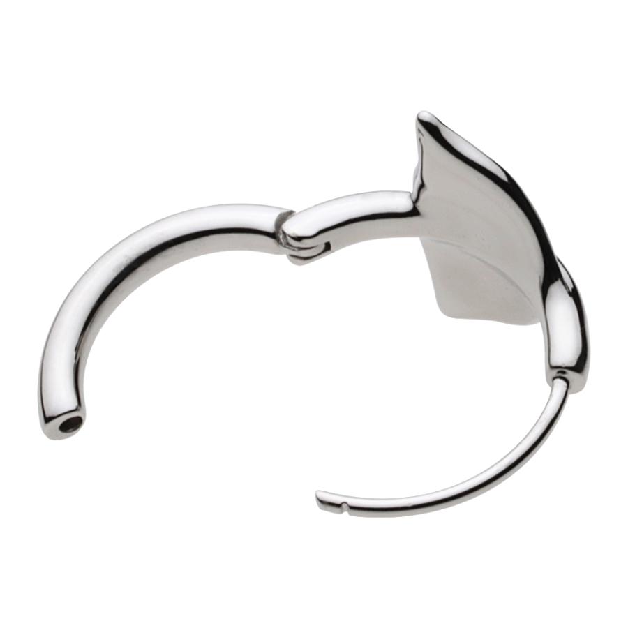 cenote シルバーピアス メンズ テールフィン フープ 尾びれ イルカ