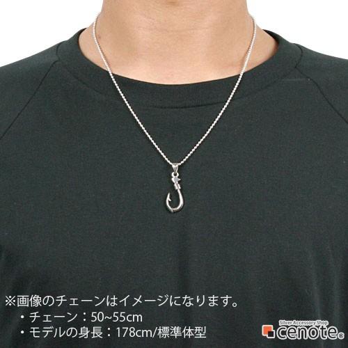 シルバーペンダント メンズ フィッシュフック 海 マリン 釣り針 アンカー フック ホック シルバー 925 シルバーアクセサリー p0125の画像