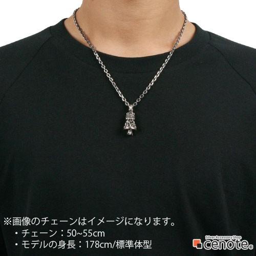 ジルコニア シルバーペンダント メンズ アラベスクスイングベル 唐草 鈴 鐘 ゴシック シルバー925 シルバーアクセサリー p0280の画像