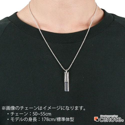 シルバーペンダント メンズ シンプル 二枚 プレート カジュアル プレーン シルバー 925 シルバー925 シルバーアクセサリー p0393の画像