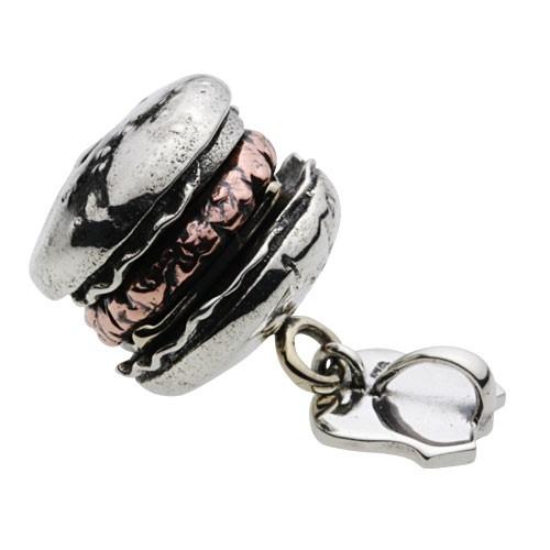 シルバーペンダント メンズ ルート66 ハンバーガー 標識 食品 ミニチュア リアル アメリカ シルバー925 シルバーアクセサリー p0616の画像