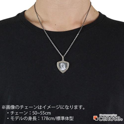 シルバーペンダント メンズ 月夜 猫 ピックケース ギターピック ムーン キャット 足跡 肉球 シルバー925 シルバーアクセサリー p0665の画像