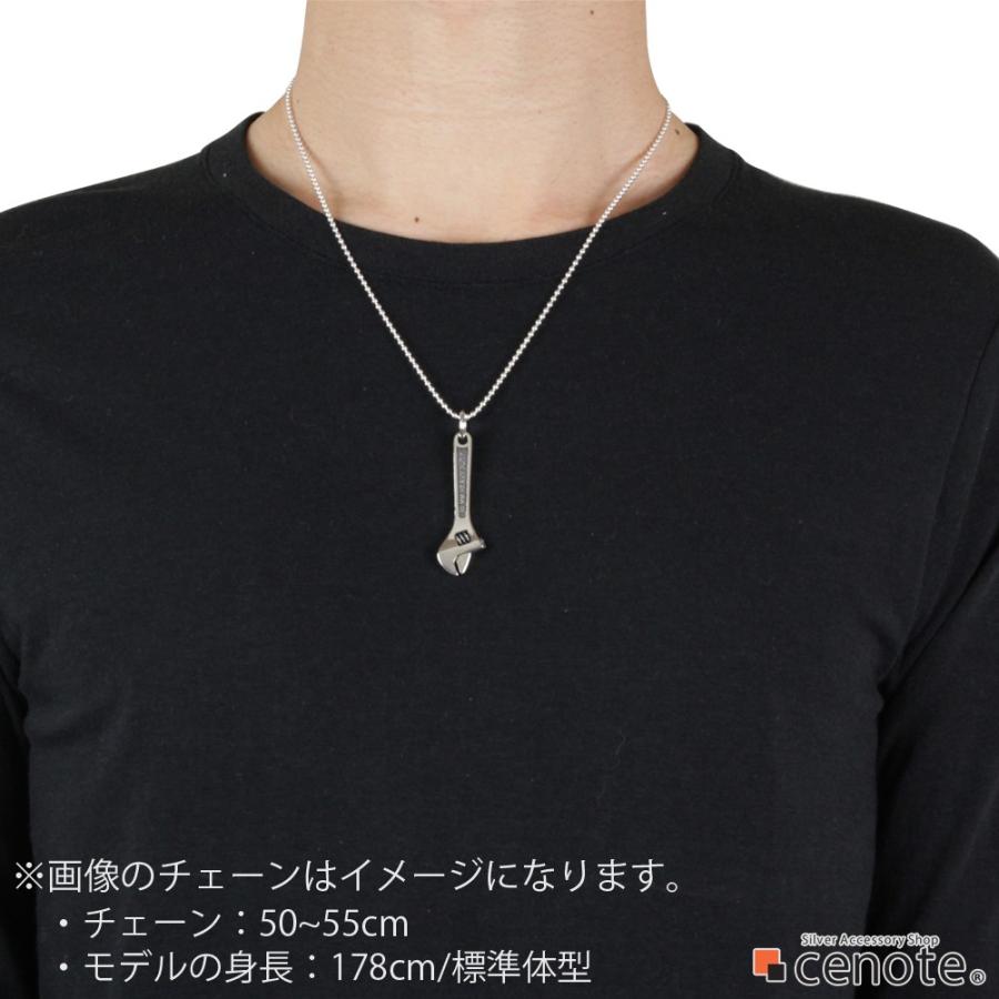 シルバーペンダント メンズ モンキーレンチ 工具 車 バイク スパナ ツール モンキースパナ シルバー925 シルバーアクセサリー p0667の画像