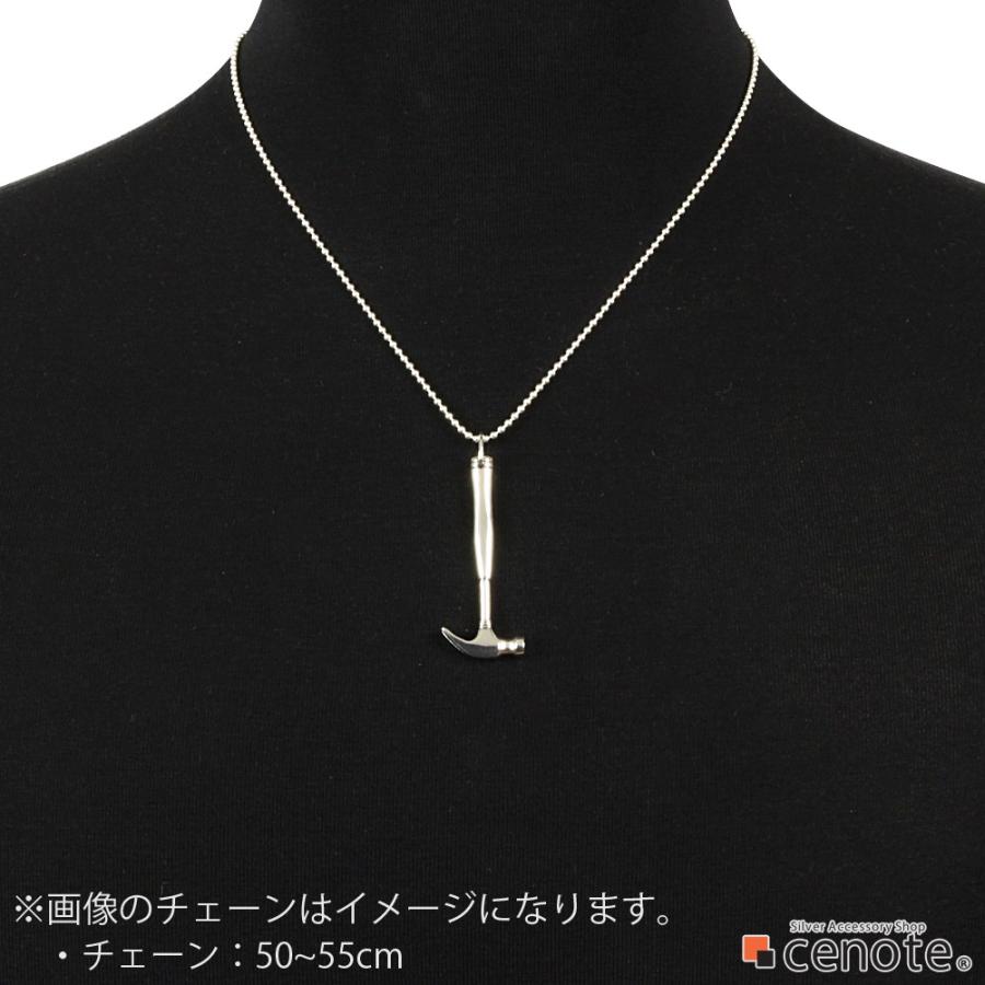 シルバーペンダント メンズ ネイルハンマー 金槌 とんかち 工具 DIY 建築 ミニチュア 大工 シルバー925 シルバーアクセサリー p0697の画像
