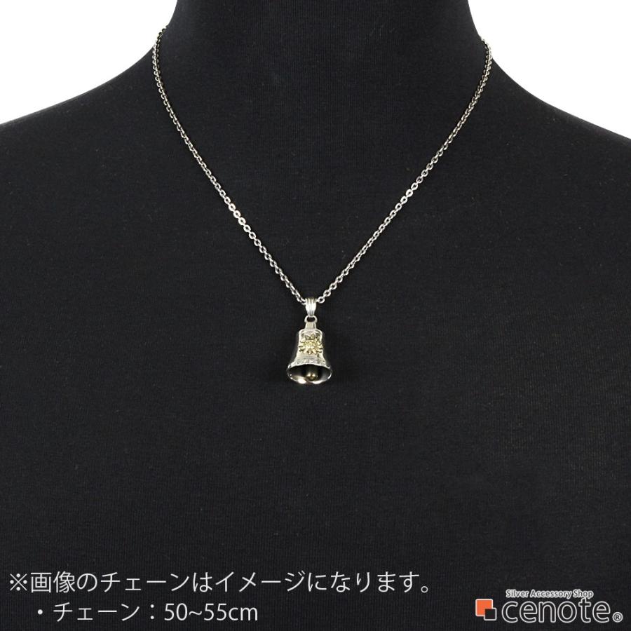 シルバーペンダント メンズ タロットカード ベル 太陽 お守り 馬 鈴 大アルカナ スイング シルバー925 シルバーアクセサリー p0701の画像