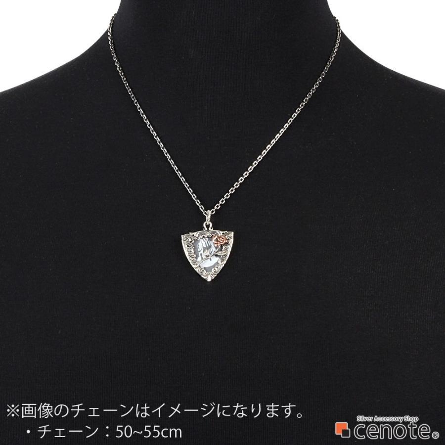 cenote シルバーペンダント メンズ ローズ ピックケース バラ 薔薇 花