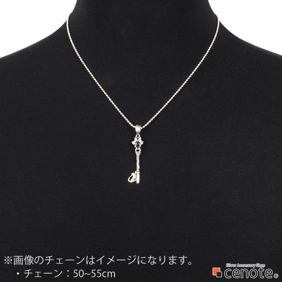 ジルコニア シルバーペンダント メンズ フットスタンプ キー ねこ 猫 ロック 鍵 アニマル シルバー925 シルバーアクセサリー p0722の画像