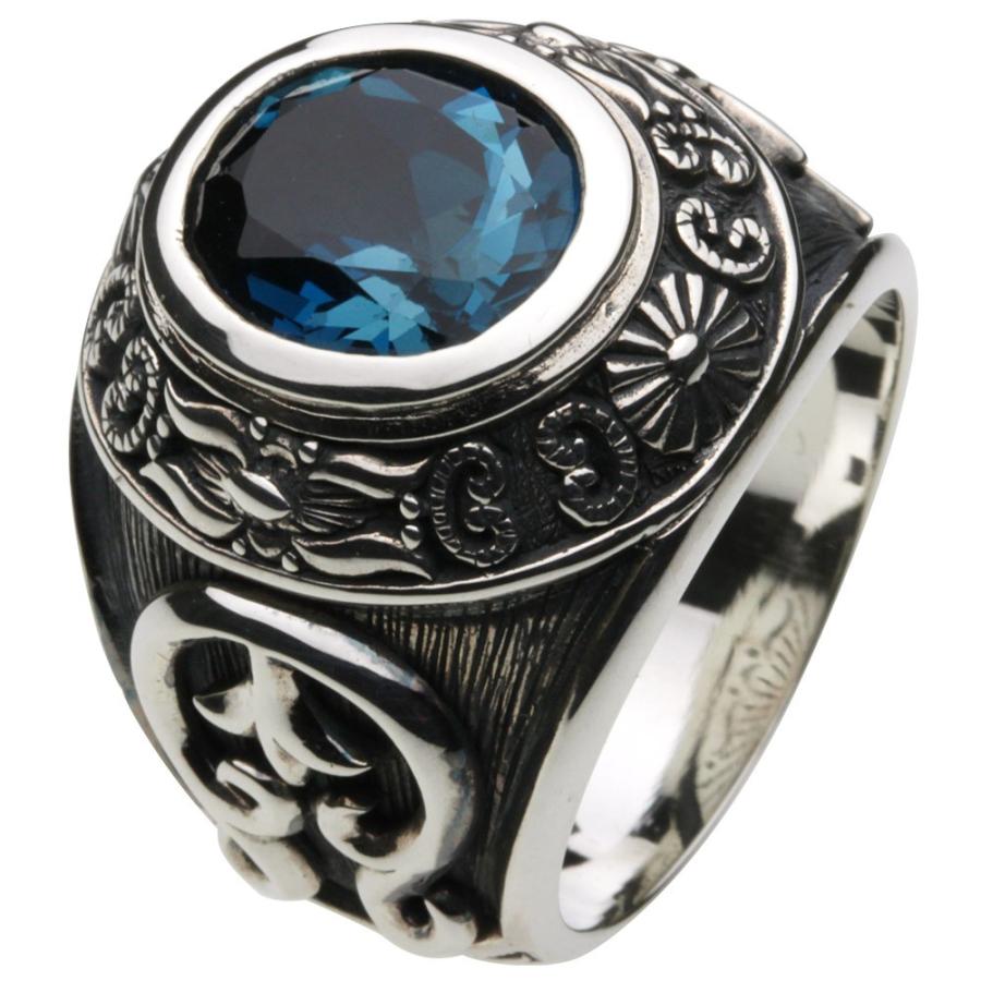 インレイリング/SILVER/21号/カラーストーン/SLV/メンズ指輪