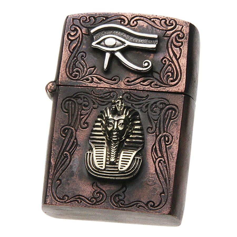 銅アクセサリー ツタンカーメンオイルライター ZIPPO ジッポ ホルスの
