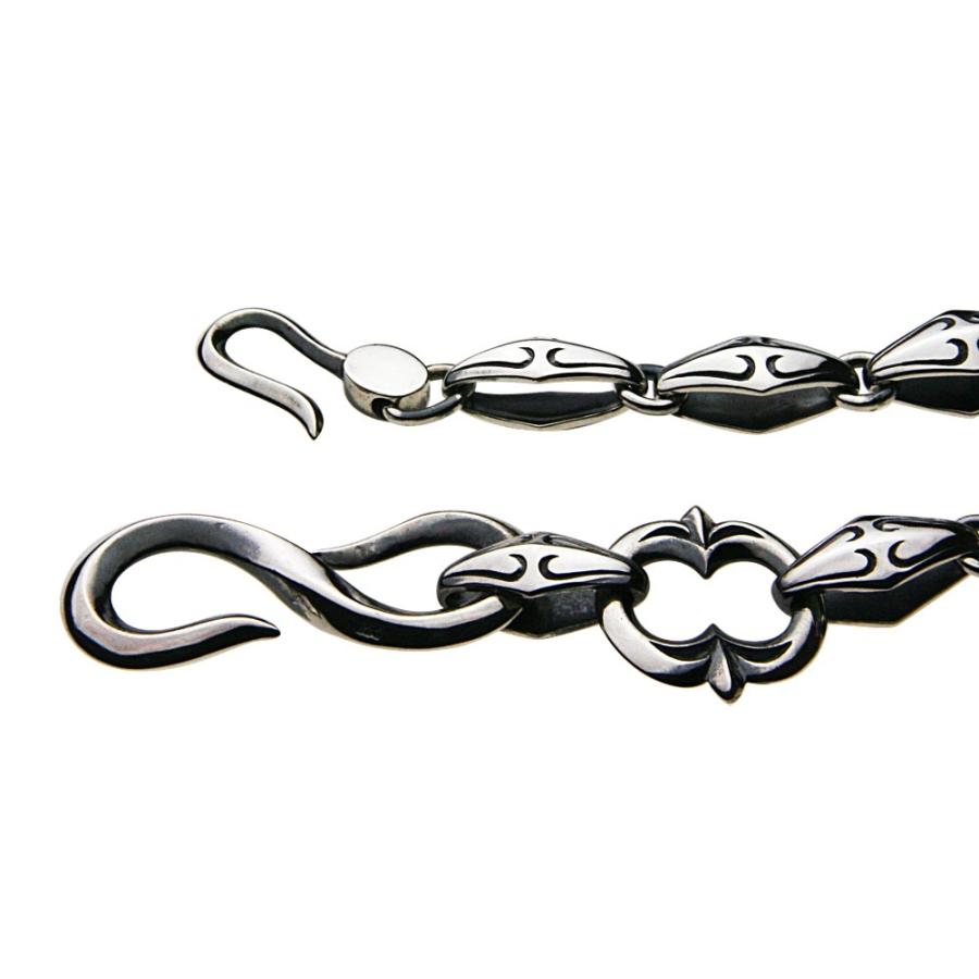 シルバー アクセサリー 唐草シールドウォレットチェーン シルバー ウォレットチェーン シールド アクセサリー メンズ s0111の画像