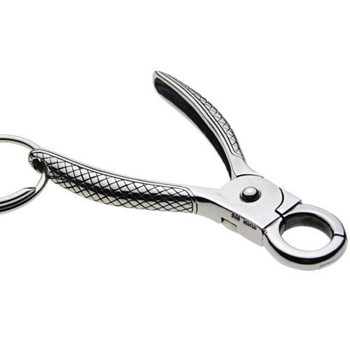 シルバー アクセサリー シルバーペンチキーホルダー キー リング 指輪付き 工具 ペンチ キークリップ キーチェーン メンズ s0203の画像