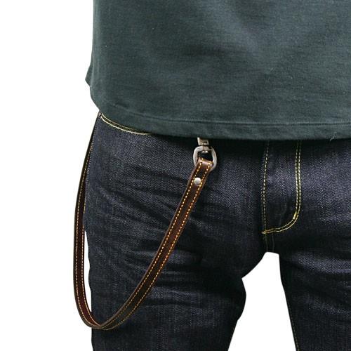 cenote レザーアクセサリー タンレザーウォレットコード ブラウン