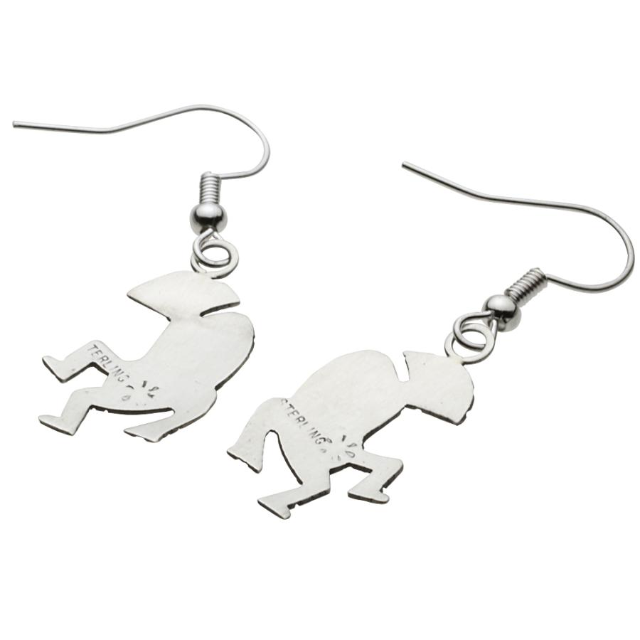 シルバーピアス インディアンジュエリー ココペリ 左右セット フックピアス ユニセックス シルバー アクセサリー メンズ u0004の画像