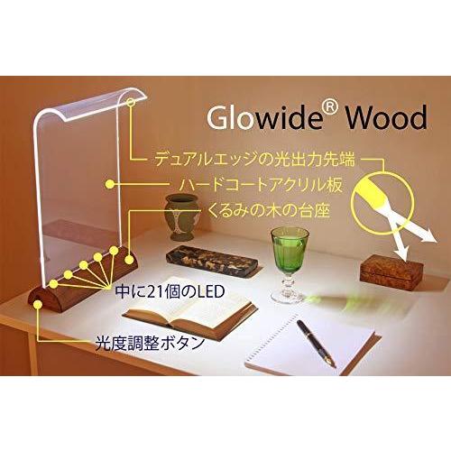 【タイムセール】 Glowide Wood LED デスクライト GW1000N-W (ナチュラルウッド・ウォールナット) 【WSO5957669715】(20876円)