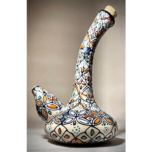 おしゃれ 一輪挿し 陶器 花瓶/メキシコ セルビン焼き/置物 飾り フラワー インテリア/結婚 記念 ギフト/新築 祝い/誕生日 プレゼント/サイズ cm - 高さ18 直径9 