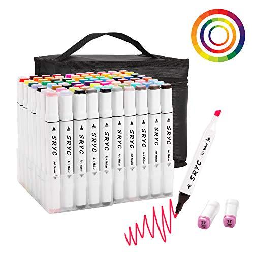 Sryc マーカーペン イラストマーカー 80色 油性 セット 2種類のペン先 太細両用 カラーペン コミック用 塗り絵 描 Gpb Cente 通販 Yahoo ショッピング