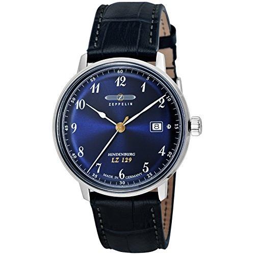 最適な材料 7046-3 ネイビー文字盤 Hindenburg 腕時計 [ツェッペリン] 並行輸入品 [並行輸入品] ブルー 腕時計