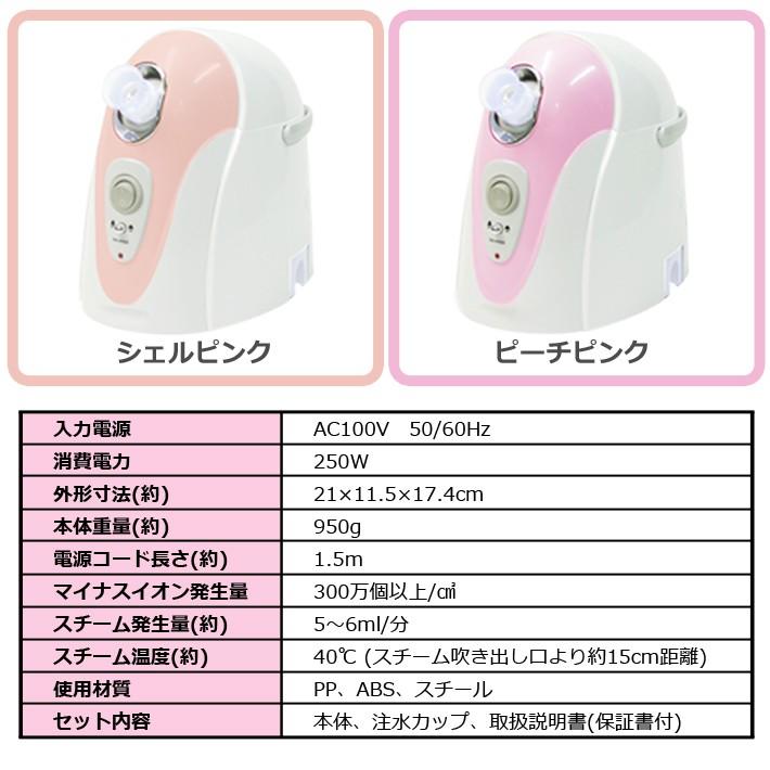 美顔器 イオン導入 スチーム ミスト イオンスキンケア イオン