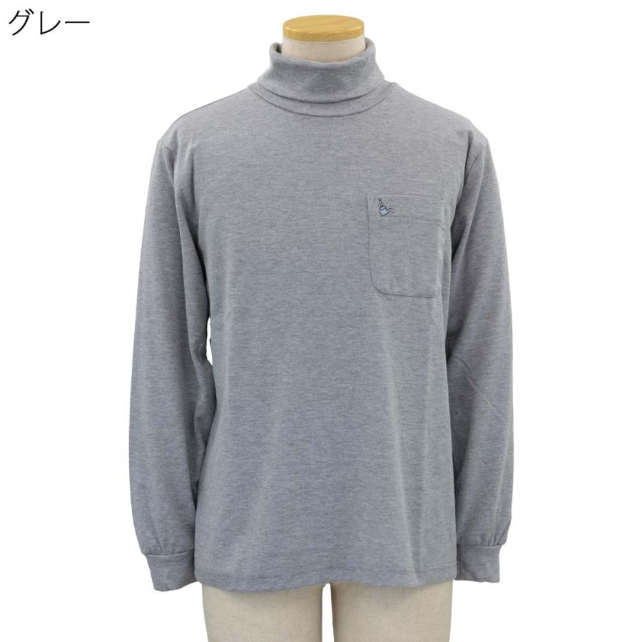トロイ TOROY Tシャツ ロンT 長袖 タートルネック ポケット付き 