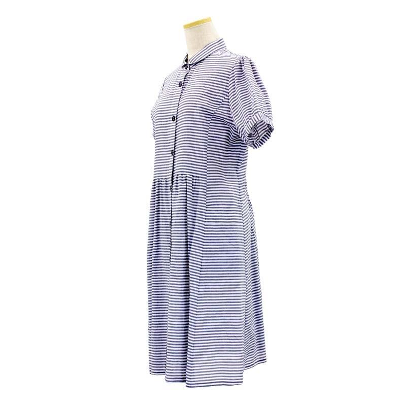 シニアファッション 70代 80代 90代 春夏 綿 ワンピース ボーダー M L 服 衣料 高齢者 婦人 女性 レディース 母の日 敬老の日 シニア 介護 おしゃれセンターうらしま 通販 Yahoo ショッピング