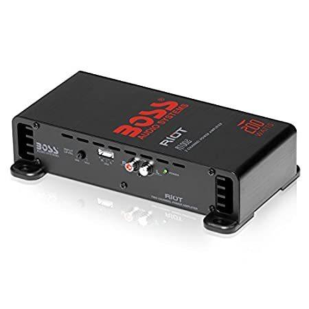 （新品） BOSS Audio Systems R1002 Car Amplifier - 2 Channel， 200 Watts Max Power， 2