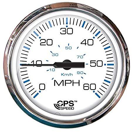 （新品） Faria Chesapeake White SS 60 MPH GPS Speedometer by Faria