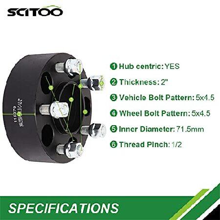 SCITOO 2X 2.0インチ | 5x4.5 ジープハブセントリックホイール