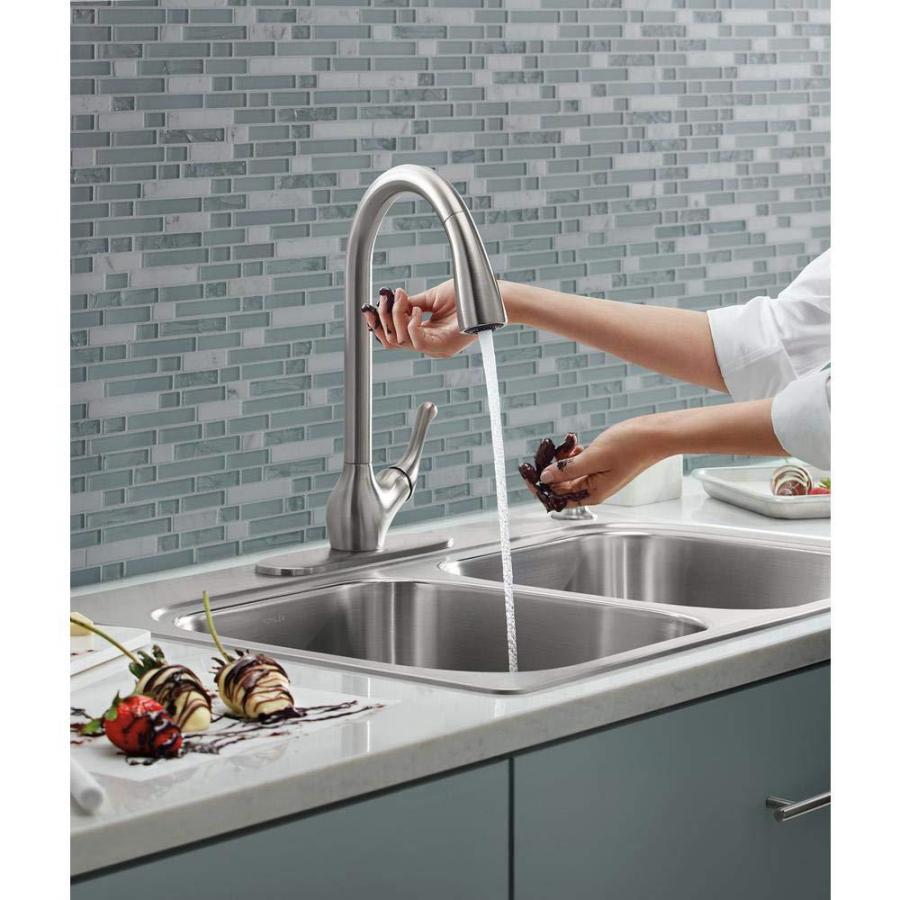 （新品） Kohler KR78035SDVS Barossa Kitchen Sink Faucet, Vibrant