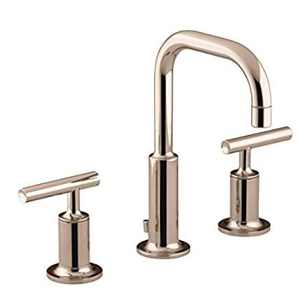 KOHLER K-14406-4-RGD Purist Bathroom sink faucet, Vibrant Rose Gold