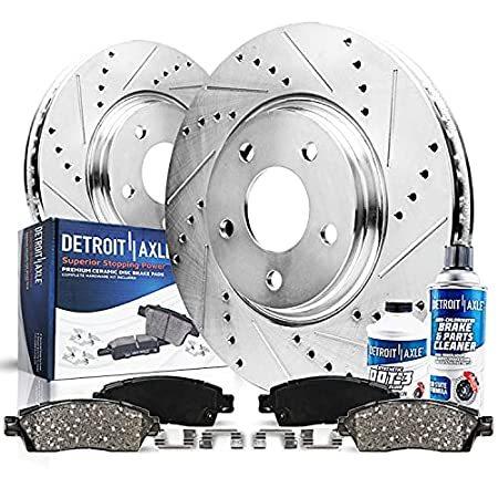 Detroit Axle 4WD Front Drilled  Slotted Rotors   Ceramic Pads Replacement for Ford Ranger B4000 Explorer Sport Trac 6pc Set