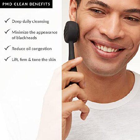 正規品セール PMD Beauty Clean - Smart Facial Cleansing Device with Silicone Brush ＆ Anti-Aging Massager - Waterproof - SonicGlow Vibration Technology - Clear Pore