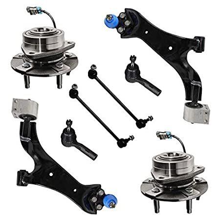 （新品） Detroit Axle - 8PC Front Lower Control Arms w/ABS and Ball Joint, Sway Bars
