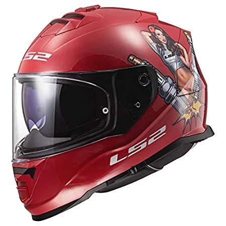 LS2 Helmets Assault Full Face Motorcycle Helmet W SunShield (Matte Chili Pe