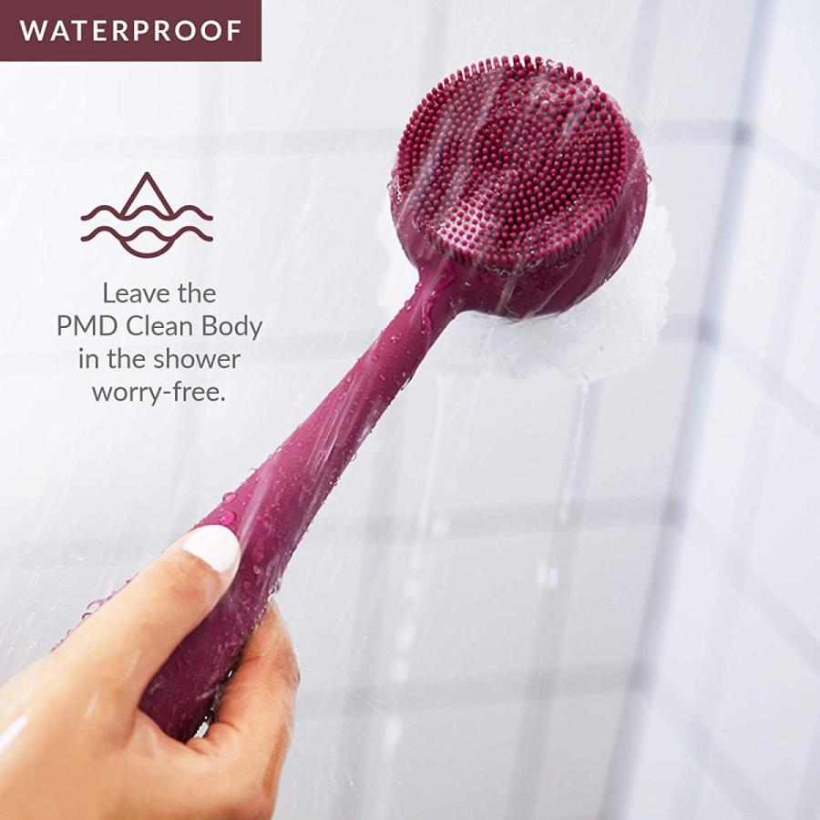 高評価のおせち贈り物 PMD Beauty Clean Body - Smart Body Cleansing Device with Silicone Brush ＆ Three Interchangeable Attachments - Waterproof - SonicGlow Vibration - Clea