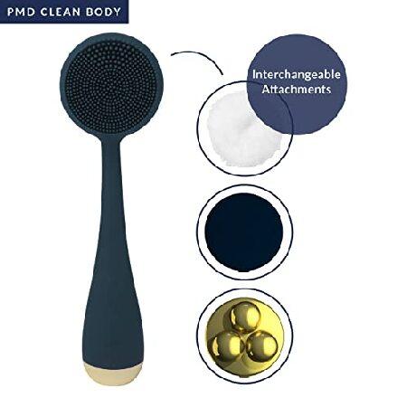 プライスダウン PMD Beauty Clean Body - Smart Body Cleansing Device with Silicone Brush ＆ Three Interchangeable Attachments - Waterproof - SonicGlow Vibration - Clea